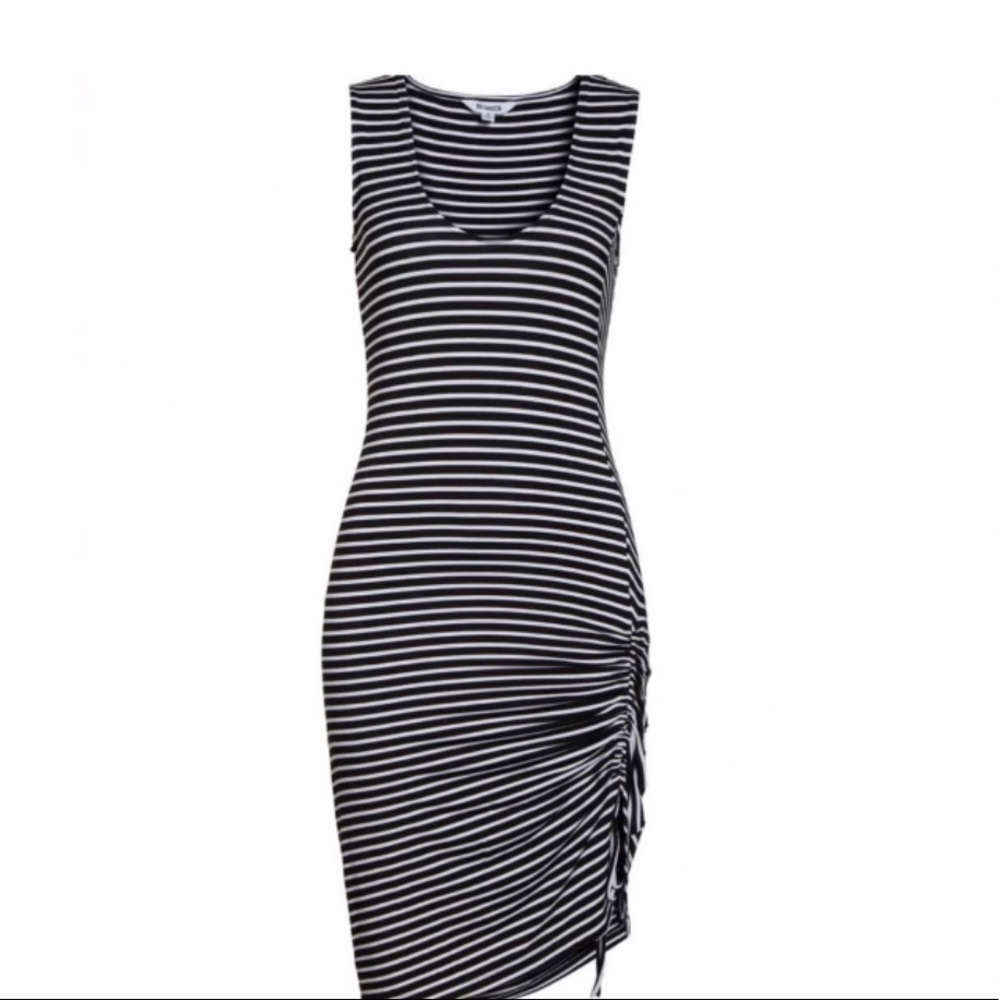 BB Dakota Rouched Striped Tank Dress